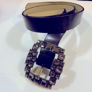 Simply Vera Vera Wang Belt Smoky Rhinestone Embellished 40 inch
